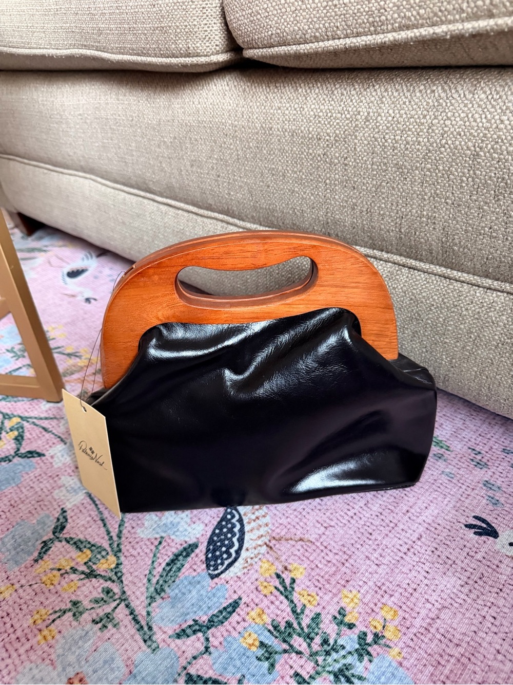 Patricia Nash Sandrine Wooden Frame Top Handle Crossbody